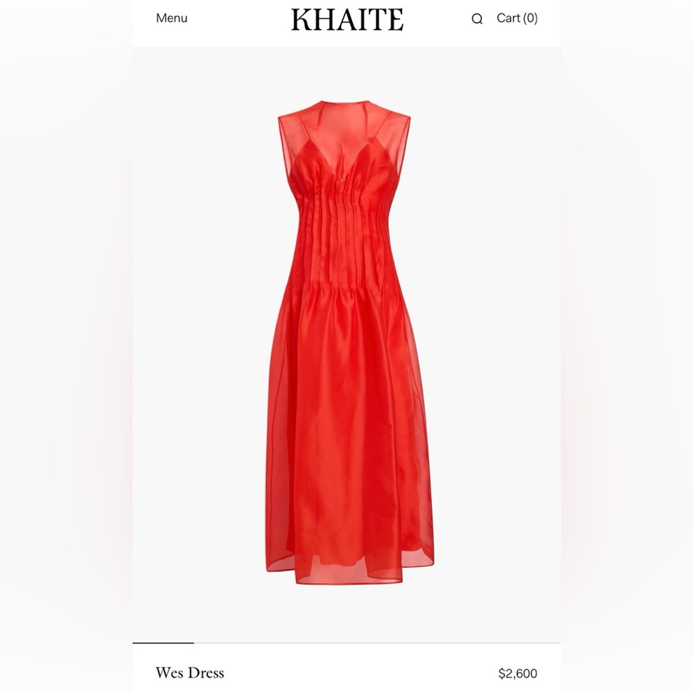 KHATIE WES DRESS - FIRE RED